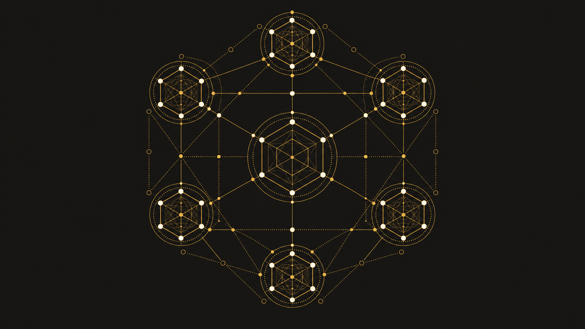 Geometric network node pattern — AI agents working together for Charleston businesses