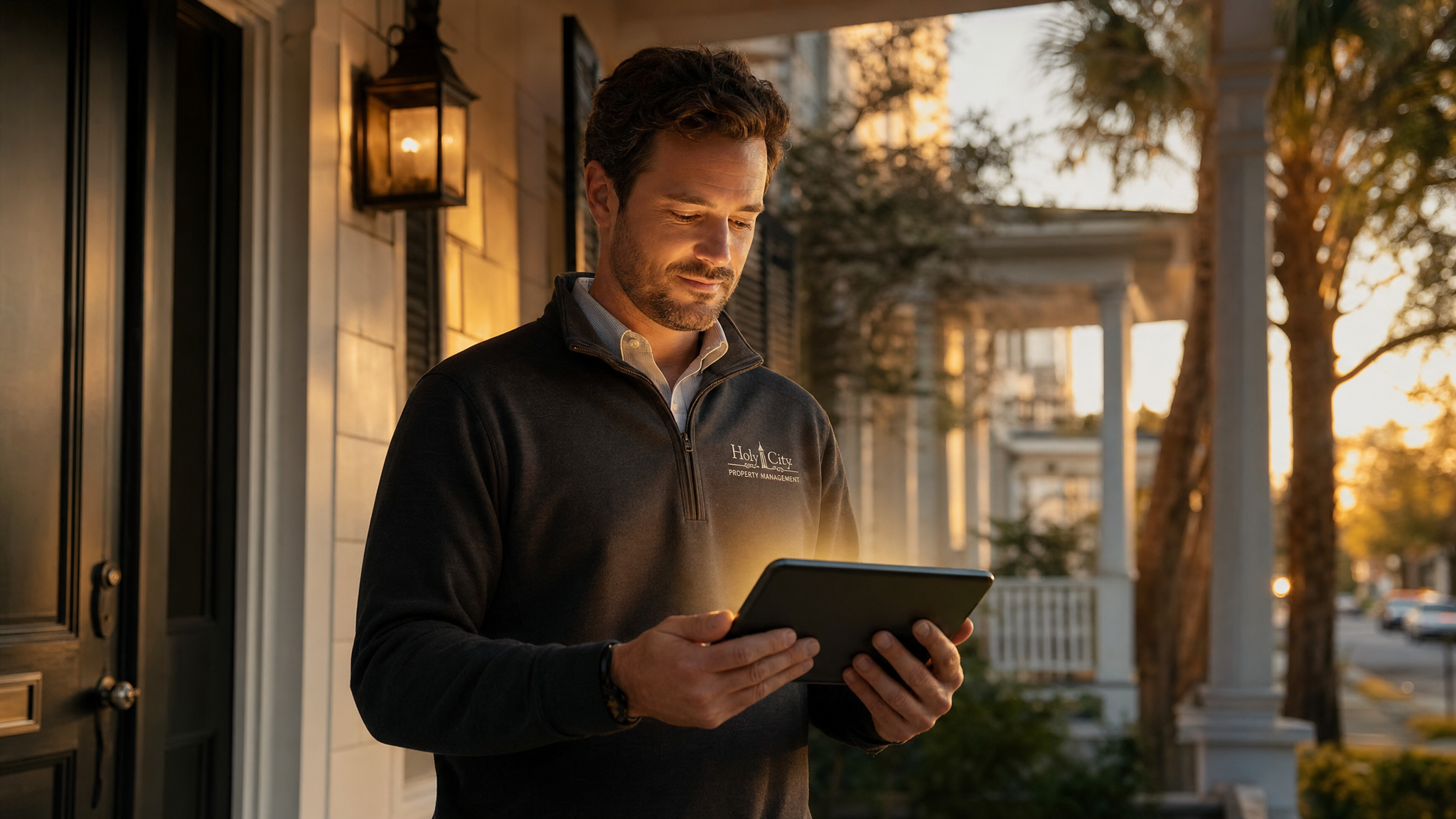 Holy Automation property management AI dashboard — units, maintenance, tenant comms